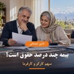 درصد بیمه حقوق و سهم کارگر و کارفرما