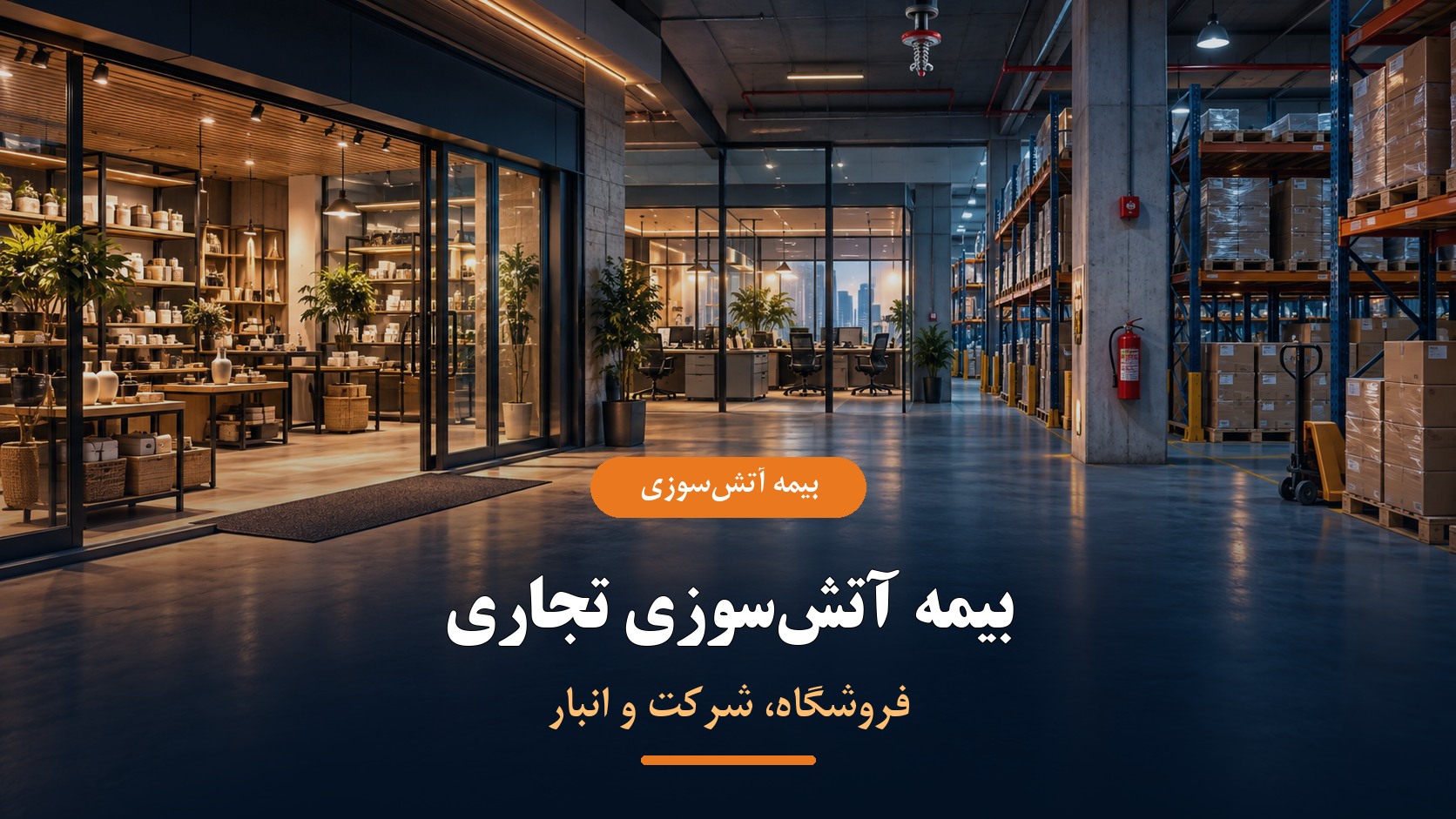 بیمه آتش‌سوزی تجاری برای فروشگاه شرکت و انبار
